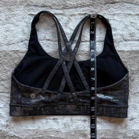 Lululemon Energy Bra in Crinkle Heather Brindle High Shine Foil Size 6 - Picture 10 of 13
